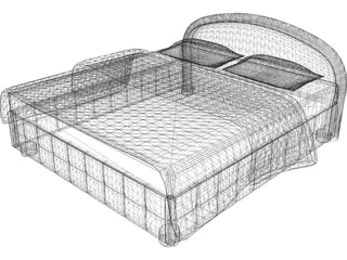 Bed Vintage 3D Model