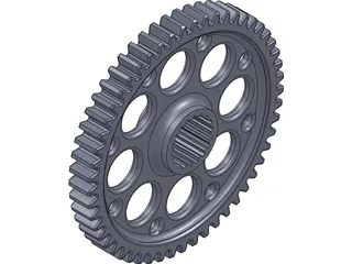 Spur Gear 47 6DP Teeth 27mm Wide 3D Model