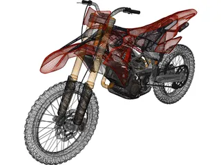 Motocross Bike 3D Model