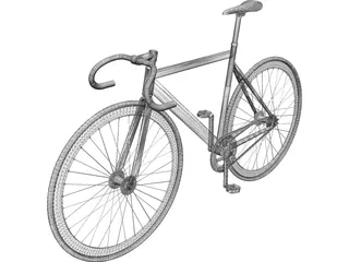 Bicycle Fixed Gear 3D Model