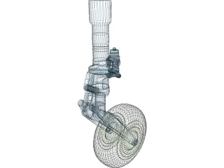 Mig-21 Front Gear 3D Model