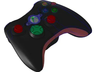 Xbox 360 Gamepad 3D Model