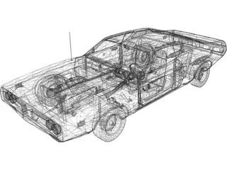 Dodge Charger 440 Magnum (1973) 3D Model