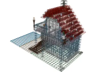 Strandhaus Lego 3D Model