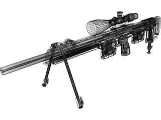 DSR-1 Sniper Rifle 3D Model