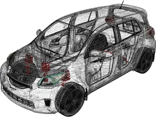 Scion xD (2011) 3D Model