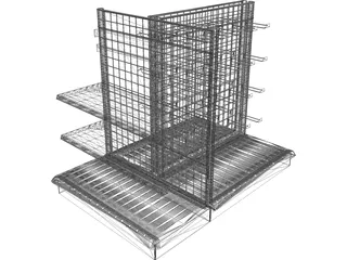 Best Buy Gondola Shelving 3D Model