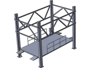 Car Lift Parking 3D Model