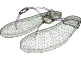 Ring Sandals 3D Model