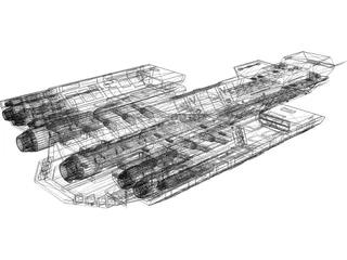 Stargate Daedalus Ship 3D Model