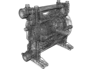 Polypropylene Diaphragm Pump 3D Model