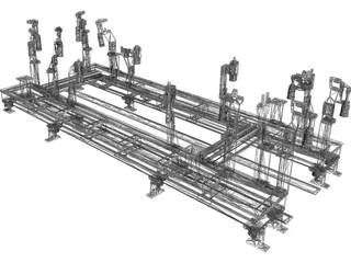 Vehicle Body Fixture 3D Model