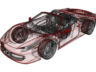 Ferrari 458 Spider 3D Model