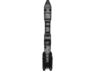 H2B Rocket 3D Model