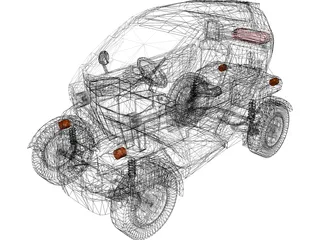 Renault Twizy (2011) 3D Model