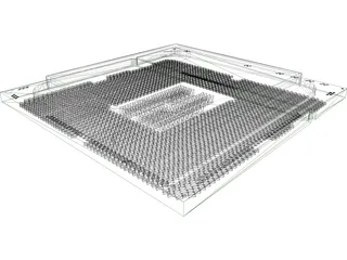 Microprocessor Intel 3D Model