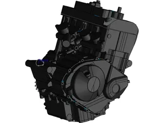 Honda CBR600RR Engine 3D Model