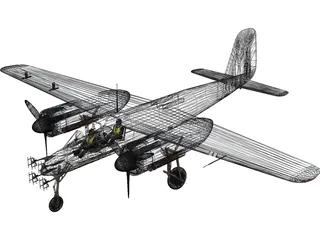 Focke-Wulf TA154 Night Fighter 3D Model