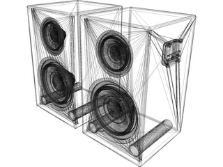 EAX-3000 Speakers 3D Model