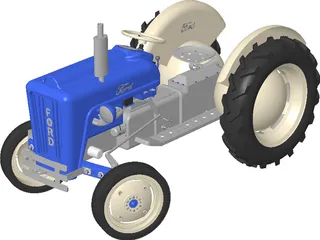 Ford Tractor 3D Model