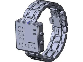 Binary Watch 3D Model