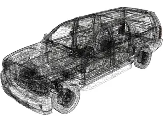 Chevrolet Suburban LTZ (2008) 3D Model