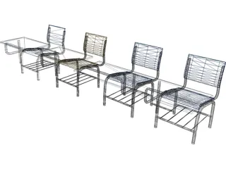 School Chairs 3D Model