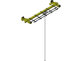 Overhead Gantry Crane 3D Model