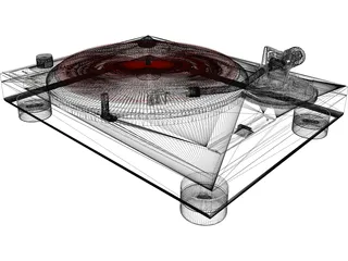 Turntable Technics MK2 1200 3D Model