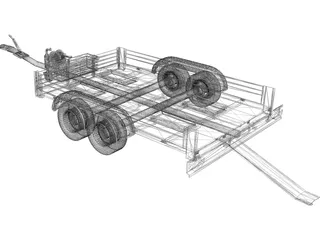 Bike Trailer 3D Model