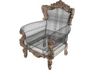 Neo Classical Armchair 3D Model