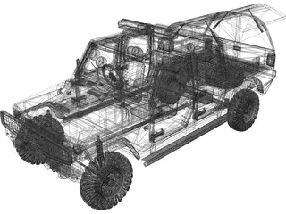 Jeep Agrale C.I.T (Cash in Transit) 3D Model