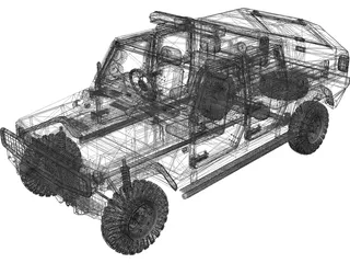 Jeep Agrale BP Canopy 3D Model