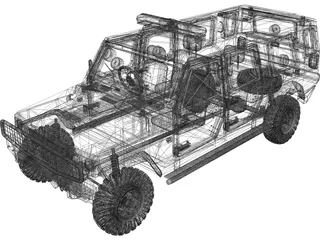 Jeep Agrale Double Cab 3D Model