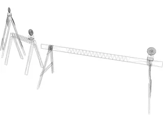 Construction Sawhorses 3D Model