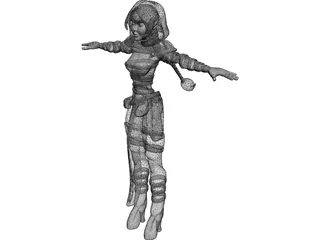 Elf Female 3D Model