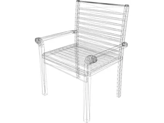 Chair Garden Teak 3D Model