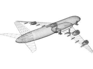 Boeing 744 Qantas 3D Model