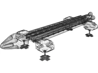 2001 Space Oddessy Ship 3D Model