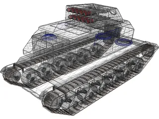 Hunter Support Tank 3D Model