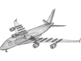 Airbus A380 3D Model