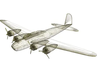 Boeing B-17D Flying Fortress 3D Model