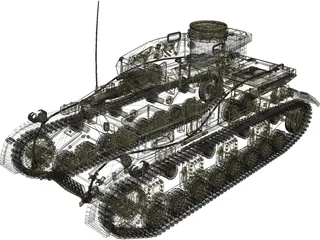 PzKpfw IV Aust D (Tiger) 3D Model