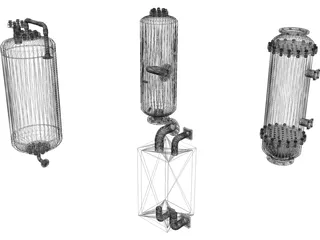 Heat Exchangers Set 3D Model