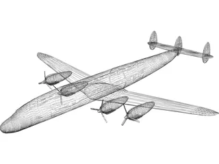 Lockheed C-121 Constellation 3D Model