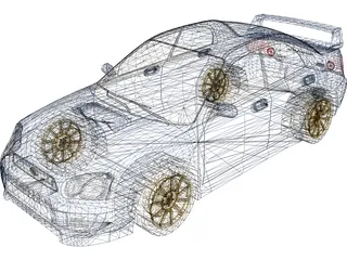 Subaru Impreza WRX Sti (2004) 3D Model