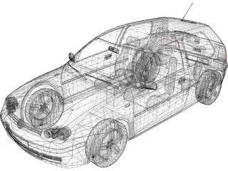 Volkswagen Golf IV (3 doors) 3D Model