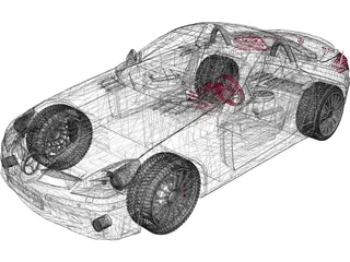 Mercedes-Benz SLK (2004) 3D Model