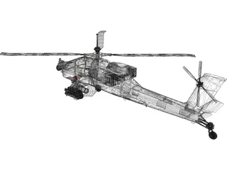 Boeing AH-64A Apache 3D Model