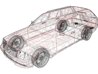 Mercedes-Benz E 5.5 Brabus (w124) 3D Model